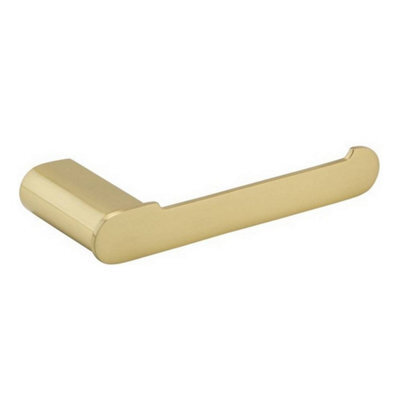 Bubly Bathrooms Brushed Brass Toilet Roll Holder - Wall Mounted Modern Design - image 1