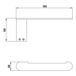 Bubly Bathrooms Brushed Brass Toilet Roll Holder - Wall Mounted Modern Design - thumbnail 2