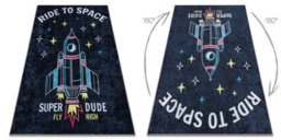 RugsX Junior 52069.801 Washing Carpet Space, Rocket For Children Anti-Slip -  200X290 Cm - thumbnail 2