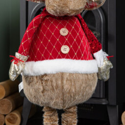 Samuel Alexander 1M Tall Plush Festive Golden Comet Christmas Decoration With Extendable Legs - thumbnail 5