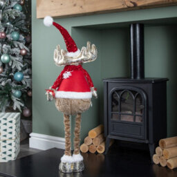 Samuel Alexander 1M Tall Plush Festive Golden Comet Christmas Decoration With Extendable Legs - thumbnail 8