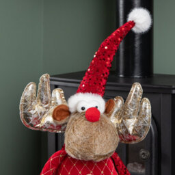 Samuel Alexander 1M Tall Plush Festive Golden Comet Christmas Decoration With Extendable Legs - thumbnail 4