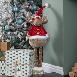 Samuel Alexander 1M Tall Plush Festive Golden Comet Christmas Decoration With Extendable Legs - thumbnail 3