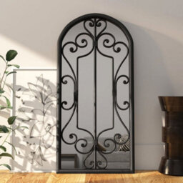 Berkfield Mirror Black 100X45 Cm Iron For Indoor Use - thumbnail 1