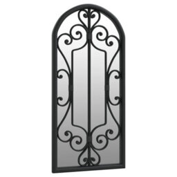 Berkfield Mirror Black 100X45 Cm Iron For Indoor Use - thumbnail 3