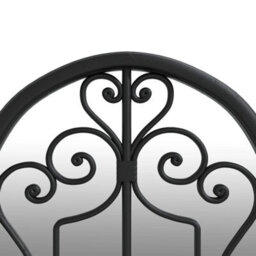 Berkfield Mirror Black 100X45 Cm Iron For Indoor Use - thumbnail 5
