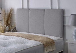 Slumbre Alton Chenille Headboard - 4Ft Small Double - Light Grey Chenille