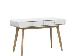 Dorel Cassie 2 Drawer Desk In White 500X790X1200 mm - thumbnail 1
