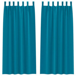 Berkfield Modern Curtains With Curtains 2 Pcs Turquoise Polyester