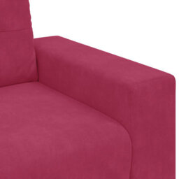 Vidaxl Sofa Set 2 Pcs Wine Red 221 X 78 X 80 Cm Velvet - thumbnail 7