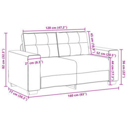 Vidaxl Sofa Set 2 Pcs Wine Red 221 X 78 X 80 Cm Velvet - thumbnail 8