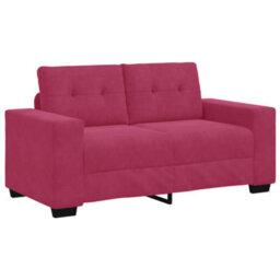 Vidaxl Sofa Set 2 Pcs Wine Red 221 X 78 X 80 Cm Velvet - thumbnail 3