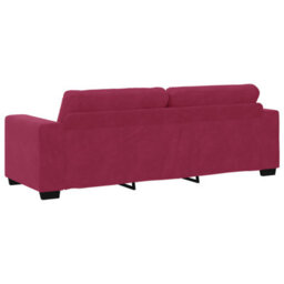 Vidaxl Sofa Set 2 Pcs Wine Red 221 X 78 X 80 Cm Velvet - thumbnail 6