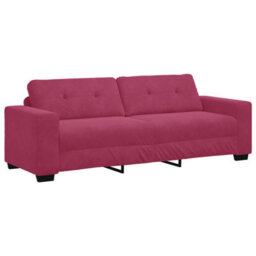 Vidaxl Sofa Set 2 Pcs Wine Red 221 X 78 X 80 Cm Velvet - thumbnail 4