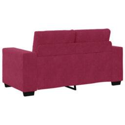 Vidaxl Sofa Set 2 Pcs Wine Red 221 X 78 X 80 Cm Velvet - thumbnail 5