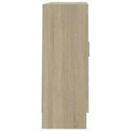 Berkfield Vitrine Cabinet Sonoma Oak 82.5X30.5X80 Cm Engineered Wood - thumbnail 7