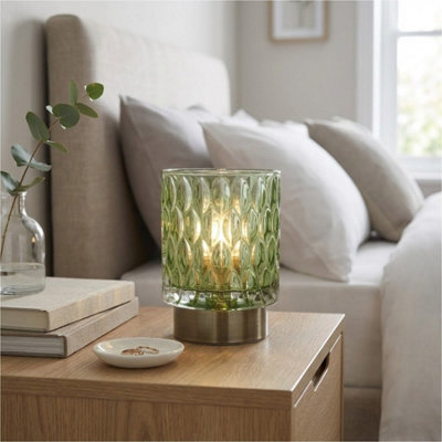Garden Greatness Embossed Emerald Led Table Lamp - image 1