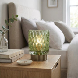 Garden Greatness Embossed Emerald Led Table Lamp