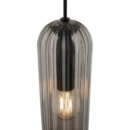 Nordlux Miella Glass Pendant Rail Light Fluted Black,mains - thumbnail 4