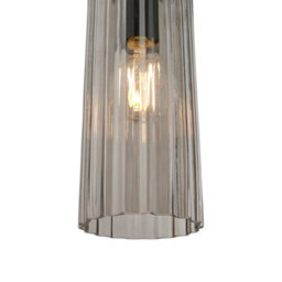 Nordlux Miella Glass Pendant Rail Light Fluted Black,mains - thumbnail 5