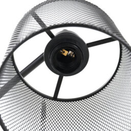 Living And Home Industrial Metal Floor Lamp Floor Light With Mesh Lampshade And Foot Switch - thumbnail 6