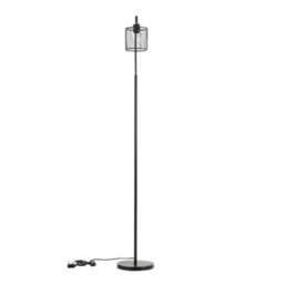 Living And Home Industrial Metal Floor Lamp Floor Light With Mesh Lampshade And Foot Switch - thumbnail 7