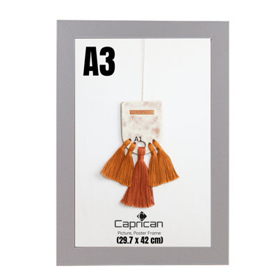 A3 Grey Picture Frame Photo Frame Perspex Sheet For Wall Or Table, Landscape Portrait Orientation 29.7 X 42 Cm (11.7 X 16.5 Inch) - image 1