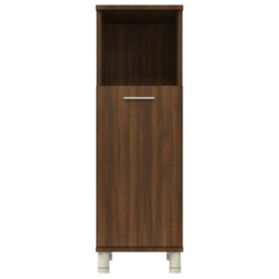 Walplus Bathroom Cabinet Brown Oak 30X30X95 Cm Engineered Wood - thumbnail 7