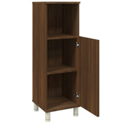 Walplus Bathroom Cabinet Brown Oak 30X30X95 Cm Engineered Wood - thumbnail 6