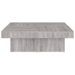 Berkfield Classic Coffee Table Grey Sonoma 90X90X28 Cm Engineered Wood - thumbnail 5