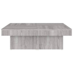 Berkfield Classic Coffee Table Grey Sonoma 90X90X28 Cm Engineered Wood - thumbnail 6
