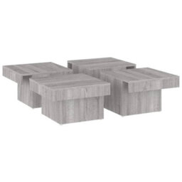 Berkfield Classic Coffee Table Grey Sonoma 90X90X28 Cm Engineered Wood - thumbnail 4