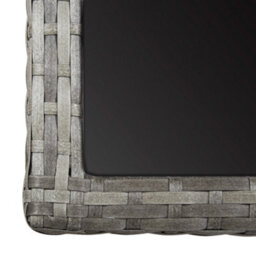 Walplus Garden Table Anthracite 110X53X72 Cm Glass And Poly Rattan - thumbnail 5