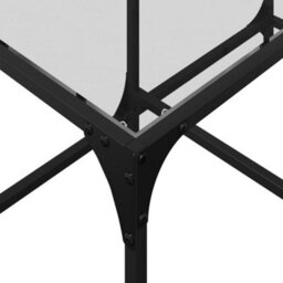 Berkfield Coffee Table With Transparent Glass Top 78.5X40X40 Cm Steel - thumbnail 7