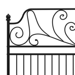 Berkfield Bed Frame Black Metal 160X200 Cm - thumbnail 5