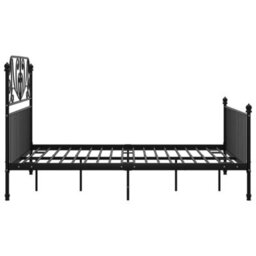 Berkfield Bed Frame Black Metal 160X200 Cm - thumbnail 4