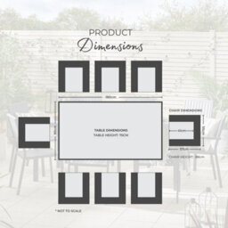 Furniturebox Dubai White Garden Table And Chairs, 6 - 8 Seater Outdoor Patio Dining Set, Aluminium Garden Table And Chairs +Cover - thumbnail 9