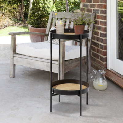 Nöa & Nani Noa & Nani Flora Outdoor Side Table Garden Patio Table For Balcony & Deck In Black - image 1