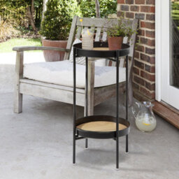 Nöa & Nani Noa & Nani Flora Outdoor Side Table Garden Patio Table For Balcony & Deck In Black - thumbnail 1
