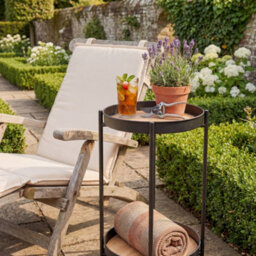 Nöa & Nani Noa & Nani Flora Outdoor Side Table Garden Patio Table For Balcony & Deck In Black - thumbnail 3