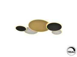 Luminosa Lighting Luminosa Umbra 5 Ring Integrated Led Semi Flush Ceiling Light Gold, Black, White 3000K - Uk Stock - thumbnail 5
