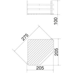 Euroshowers Shower Caddy Corner Basket, Chrome Plated  Stainless Steel - thumbnail 2