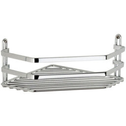 Euroshowers Shower Caddy Corner Basket, Chrome Plated  Stainless Steel
