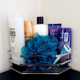 Euroshowers Shower Caddy Corner Basket, Chrome Plated  Stainless Steel - thumbnail 3