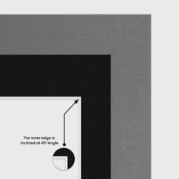AK Frames 20X14 Dark Grey Modern Multi Photo Frame With Black Mount - Holds 2 Apertures (2X) A4 Photos - thumbnail 7