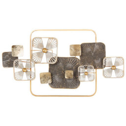 Beliani Wall Decor Lawrencium Metal 50 Cm Multicolour - thumbnail 1