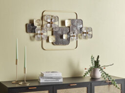 Beliani Wall Decor Lawrencium Metal 50 Cm Multicolour - thumbnail 2