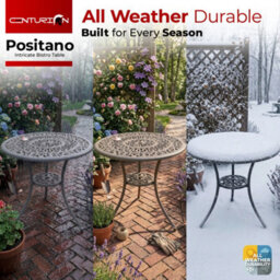 Centurion Supports Positano Grey Garden And Patio Cast Aluminium Bistro Table - thumbnail 5