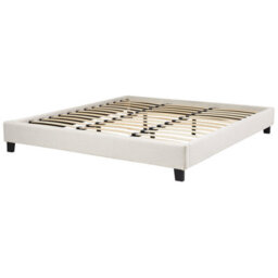 Beliani Bed Without Headboard Boucle Roanne 180 X 200 Cm (Eu Super King) Light Beige - thumbnail 5