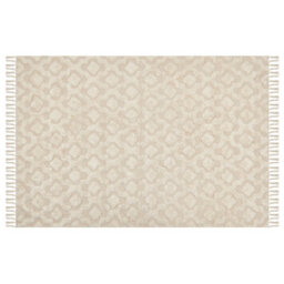 Beliani Rug Aksaray Beige 140 X 200 Cm Cotton - thumbnail 4